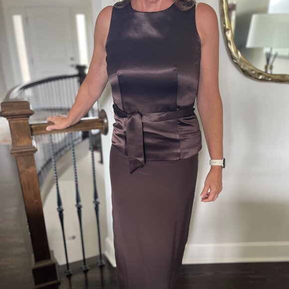 Collection Y Chocolate Brown Evening Gown - Picture 6 of 7